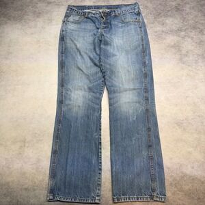 Wrangler Cowboy Cut Relaxed Fit Mens 36x33 Blue Faded Western Straight Leg Jeans